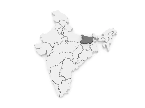 Mapa de Bihar. India . — Foto de Stock