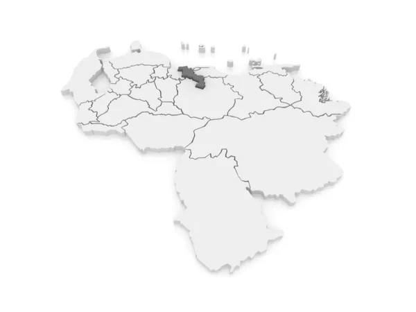 Mappa di Aragua. Venezuela . — Foto Stock