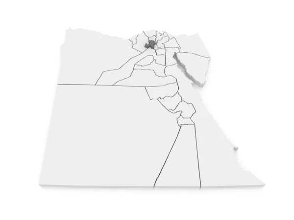 Karta över minya. Egypten. — Stockfoto