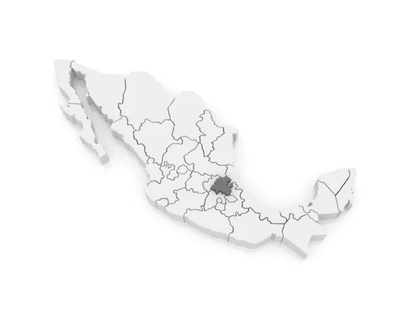 Mapa de Hidalgo. México . — Fotografia de Stock