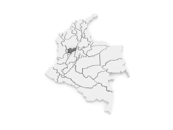 Karte von Caldas. Kolumbien. — Stockfoto