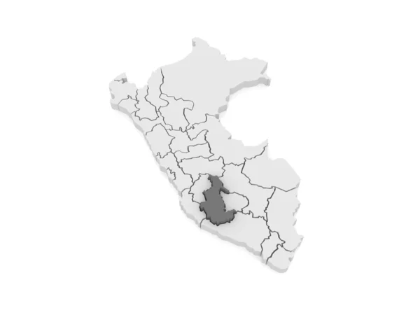 Karta över ayacucho. Peru. — Stockfoto