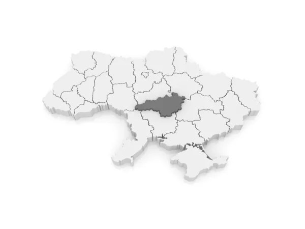 Mapa Kirowohrad regionu. Ukraina. — Zdjęcie stockowe