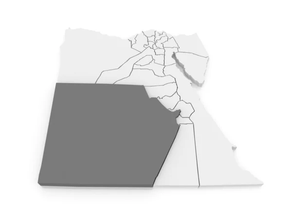 Kaart van nieuwe valley (al-wadi al-jadid). Egypte. — Stockfoto