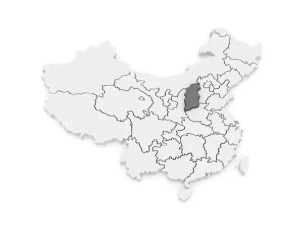 Karta över shanxi. Kina山西省的地图。中国. — 图库照片