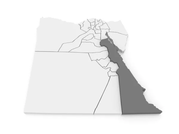 Mapa Rudého moře (al bahr al ahmar). Egypt. — Stock fotografie