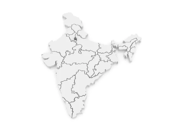 Map of Delhi. India. — Stock Photo, Image