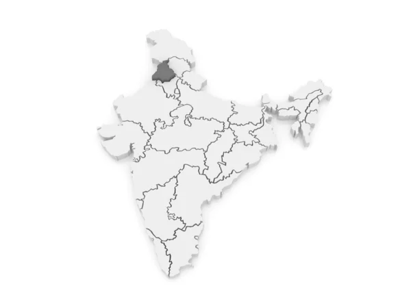 Mapa de Punjab. India . —  Fotos de Stock