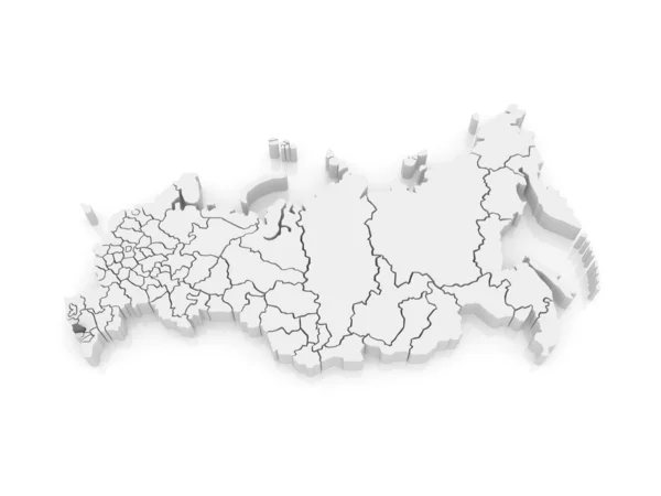 Mapa de la Federación Rusa. República de Kabardino-Balkaria . —  Fotos de Stock