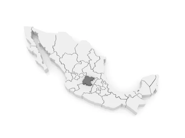 Karta över guanajuato. Mexico. — Stockfoto