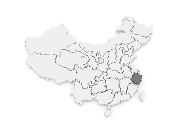 Zhejiang의 지도입니다. 중국. — 스톡 사진