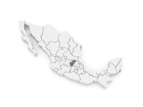 Kaart van queretaro. Mexico. — Stockfoto