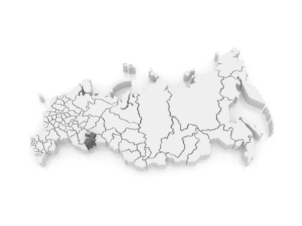 Mappa della Federazione Russa. Regione di Chelyabinsk . — Foto Stock