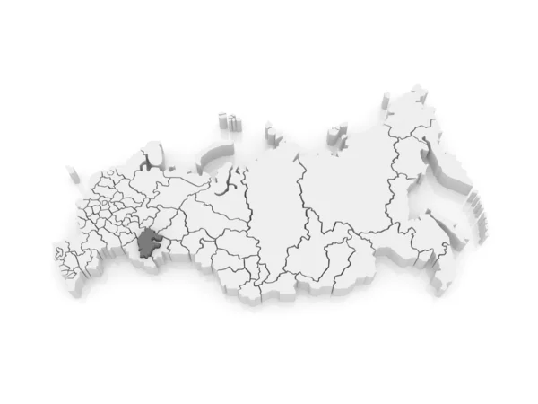 Mapa de la Federación Rusa. República de Bashkortostán . —  Fotos de Stock