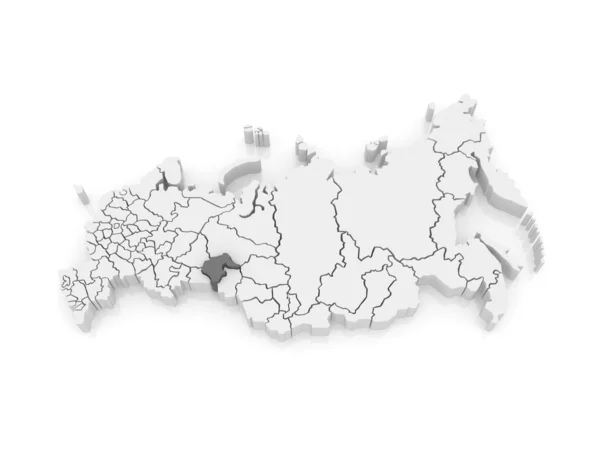 Mapa de la Federación Rusa. Región de Tyumen . —  Fotos de Stock