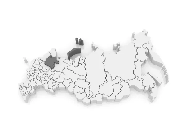 Mapa da Federação Russa. Região de Arkhangelsk . — Fotografia de Stock