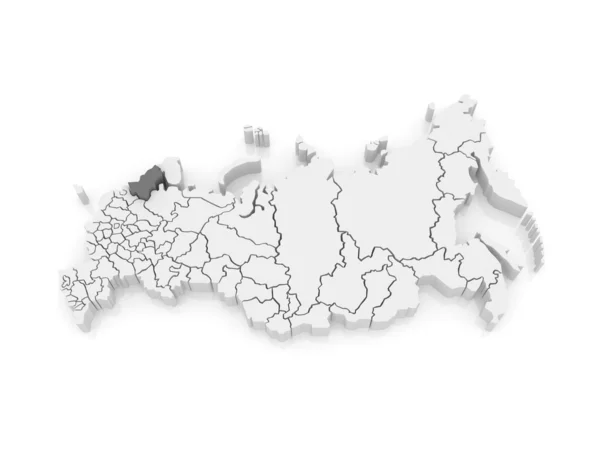 Карта Российской Федерации. Республика Карелия . — стоковое фото