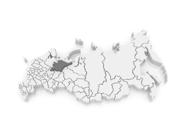 Mapa de la Federación Rusa. República de Komi . —  Fotos de Stock