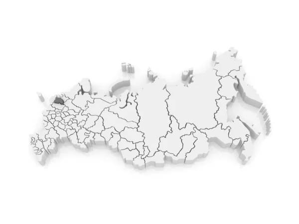 俄罗斯联邦的地图。诺夫哥罗德地区. — 图库照片