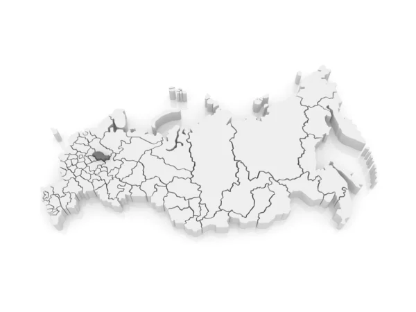 Térkép az Orosz Föderáció. Kostroma régió. — Stock Fotó