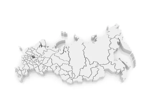 Карта Российской Федерации. Ивановская область . — стоковое фото