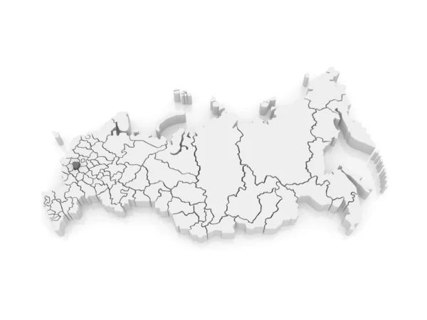 Mapa Federacji Rosyjskiej. regionie Tuły. — Zdjęcie stockowe