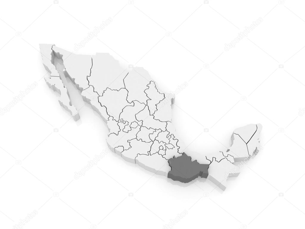 map of oaxaca mexico 3d photo by tatiana53