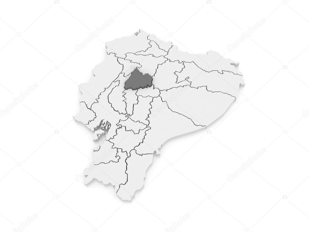 Map of Cotopaxi. Ecuador.