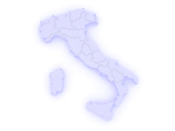 意大利三维地图. — 图库照片