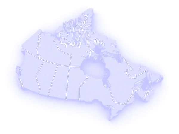 Three-dimensional map of Canada. — Stock Photo, Image