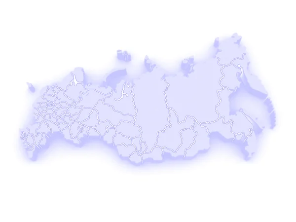 Трехмерная карта России . — стоковое фото
