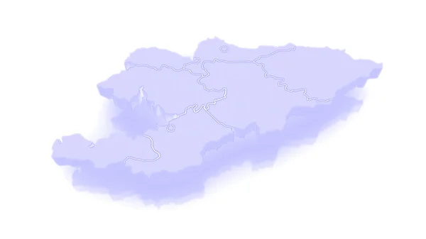 Mapa Kyrgyzstánu — Stock fotografie