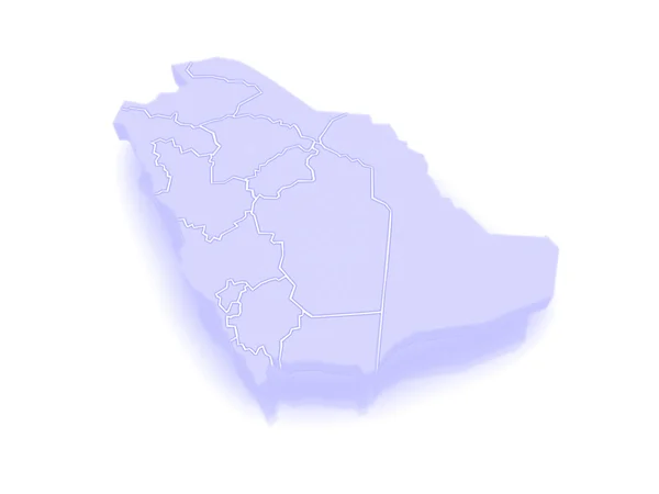 Suudi Arabistan haritası. — Stok fotoğraf