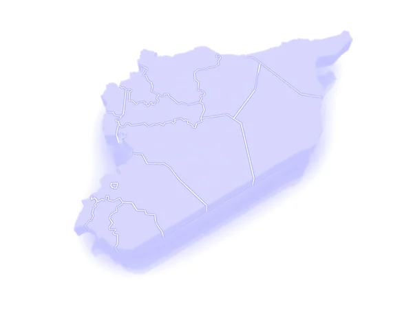 Karta över Syrien — Stockfoto