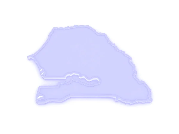 Map of Senegal. — Stock Photo, Image