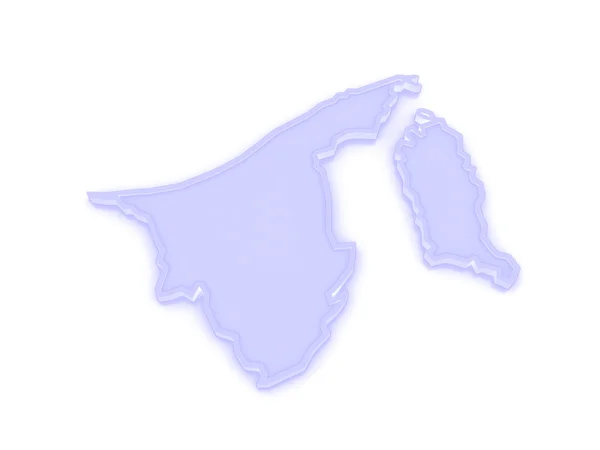ブルネイの地図. — ストック写真