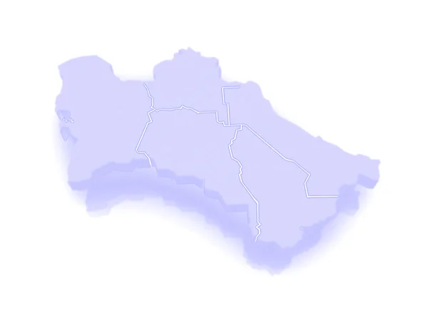 Mappa del Turkmenistan . — Foto Stock