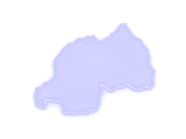 Kaart van rwanda. — Stockfoto