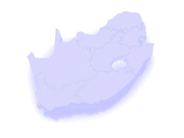 Mapa da República da África do Sul (RSA) ). — Fotografia de Stock