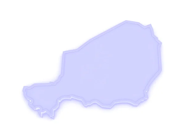 Karte von niger. — Stockfoto