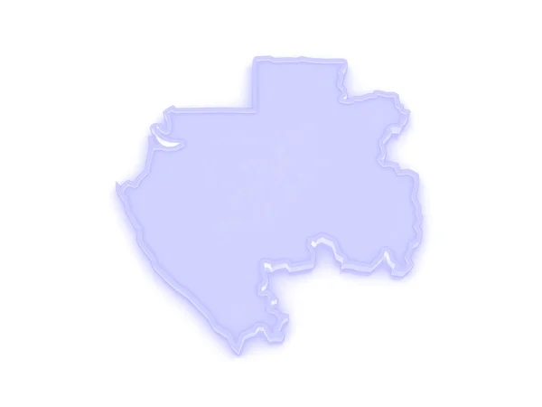 Gabon Haritası. — Stok fotoğraf