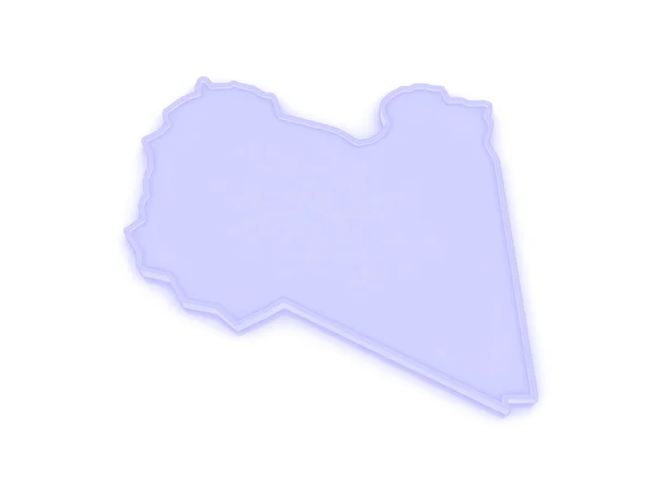 Kaart van Libië. — Stockfoto