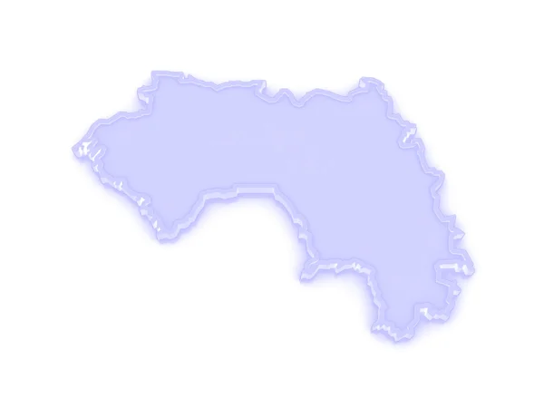 O mapa de Guiné . — Fotografia de Stock