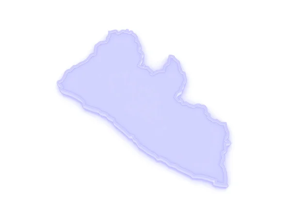 El mapa de Liberia . — Foto de Stock