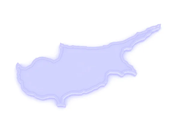 El mapa de Chipre. —  Fotos de Stock
