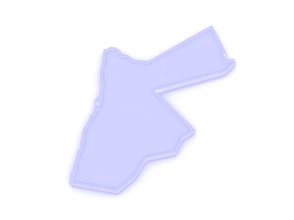 El mapa de Jordania . —  Fotos de Stock