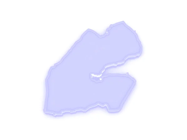 Map of Djibouti — Stock Photo, Image