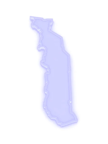 Togo Haritası. — Stok fotoğraf