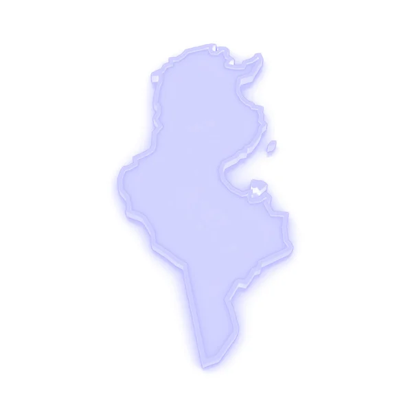 チュニジア地図. — ストック写真