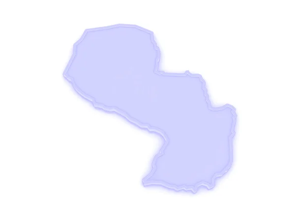 Map of Paraguay. — Stock Photo, Image